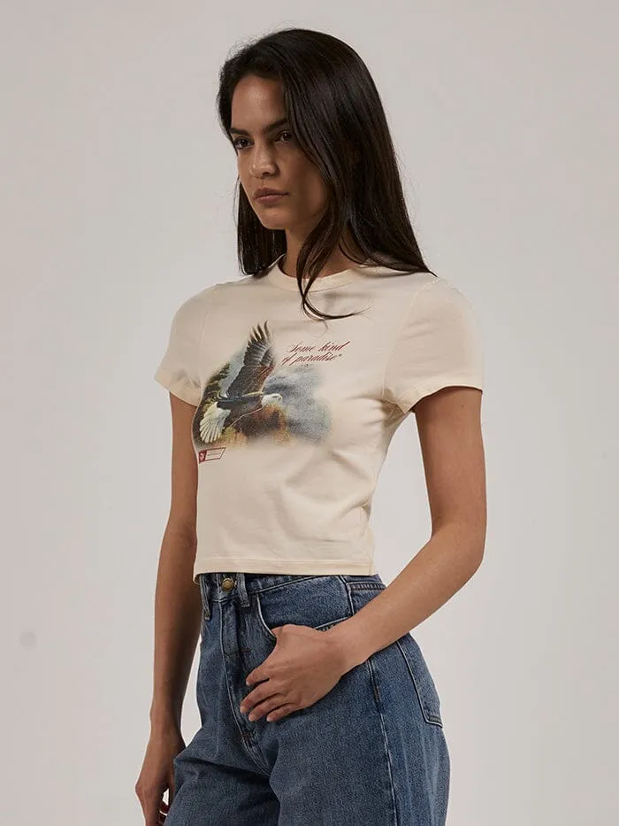 Womens Beholder Y2K Tee Cotton Cream Thrills Tops and Tees
