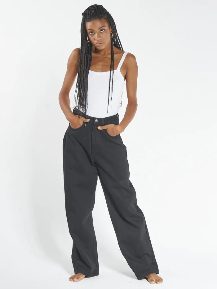 Womens Billie Jean Black Rinse Thrills High Waisted Jeans