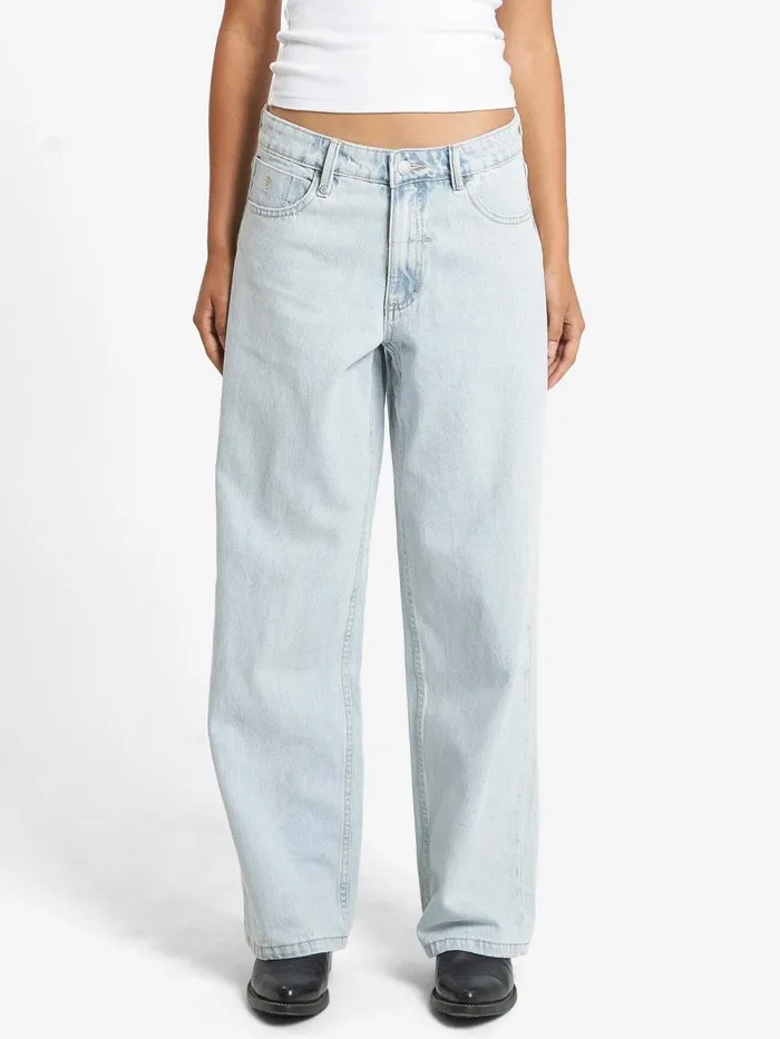 Womens Billie Low Baggie Jean Faded Dust Blue Thrills Denim
