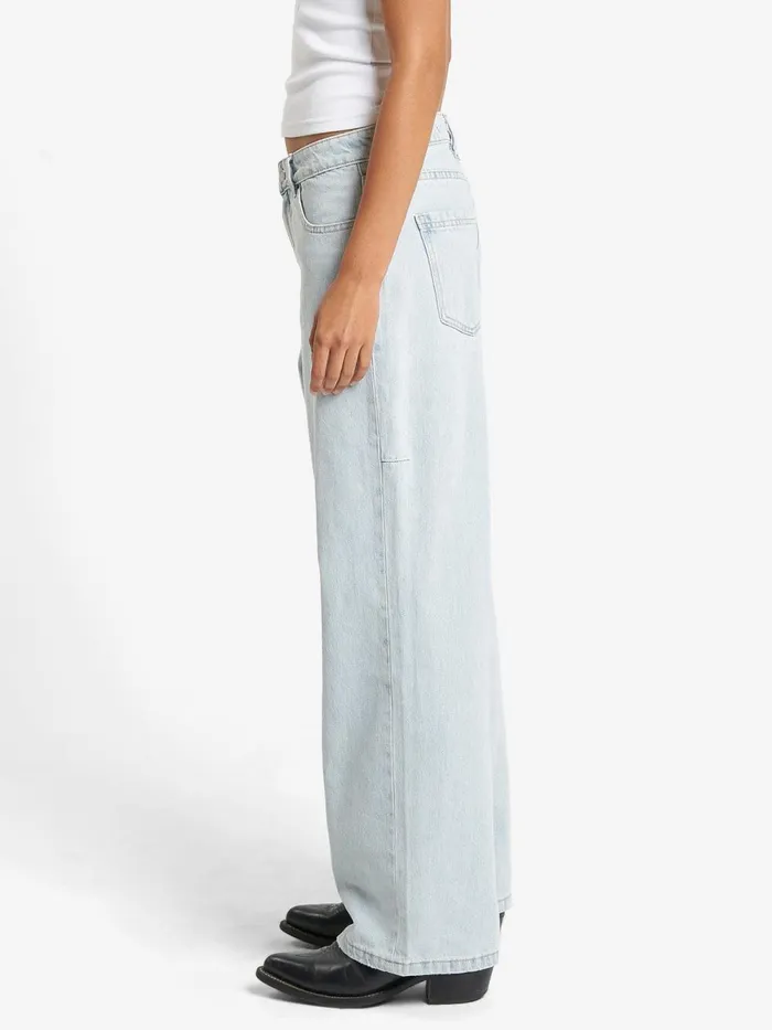 Womens Billie Low Baggie Jean Faded Dust Blue Thrills Denim