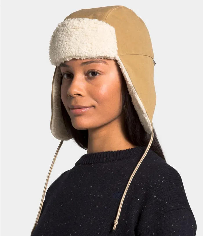 Womens Canvas Trapper Utility Brown The North Face Beanies and Scarves