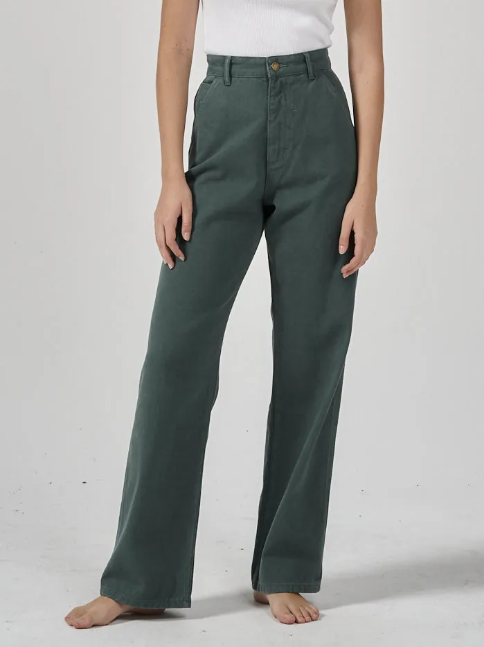 Womens Carpenter Full Length Pant Mallard Green Thrills Pants