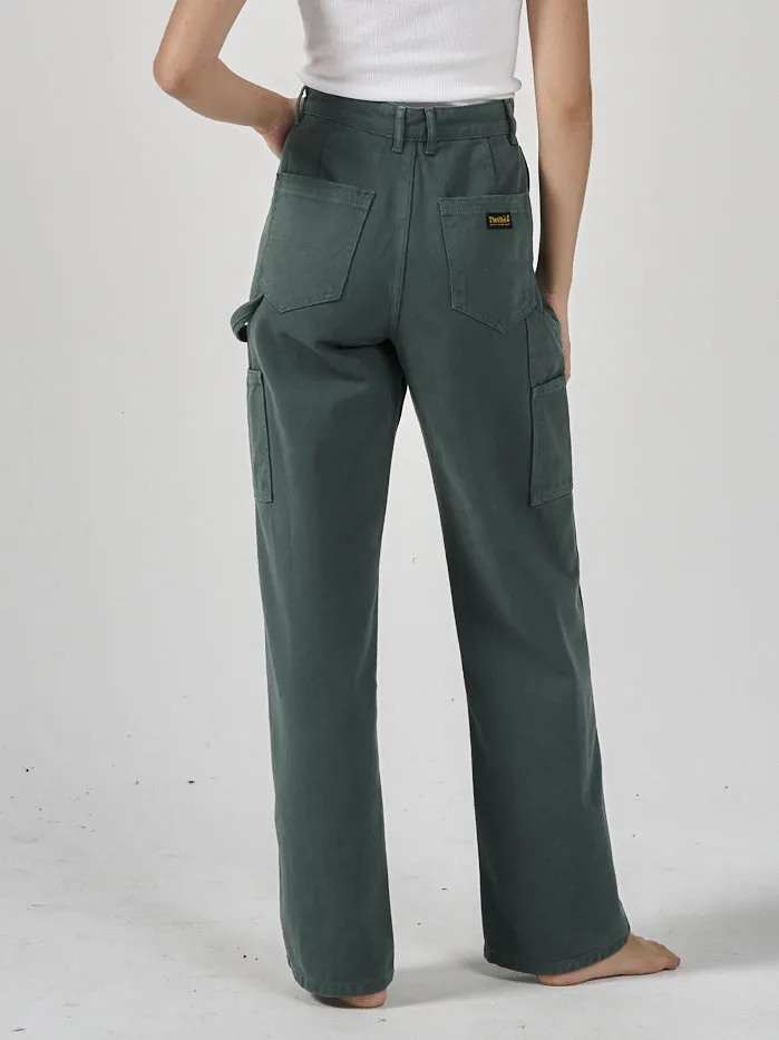 Womens Carpenter Full Length Pant Mallard Green Thrills Pants