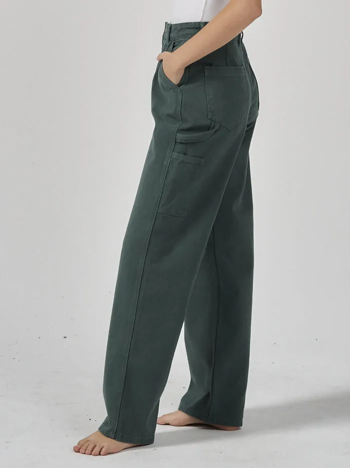 Womens Carpenter Full Length Pant Mallard Green Thrills Pants