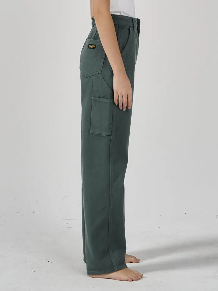 Womens Carpenter Full Length Pant Mallard Green Thrills Pants