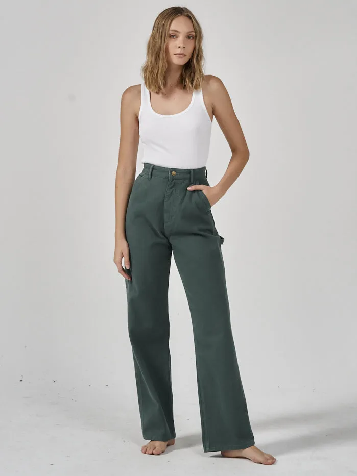 Womens Carpenter Full Length Pant Mallard Green Thrills Pants