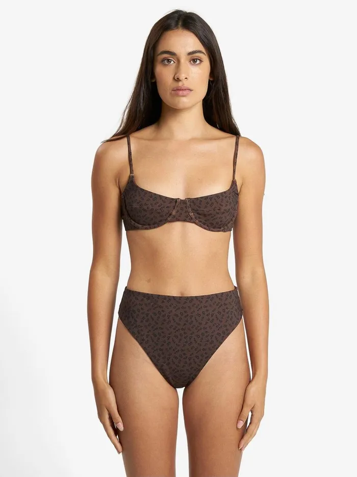 Womens Cassia Underwire Bikini Top Black Thrills Swim