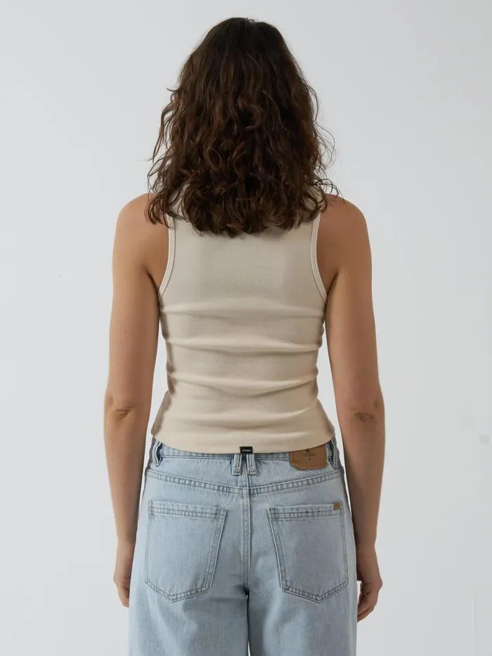 Womens Coordinates Curve Tank Unbleached Thrills Tops and Tees