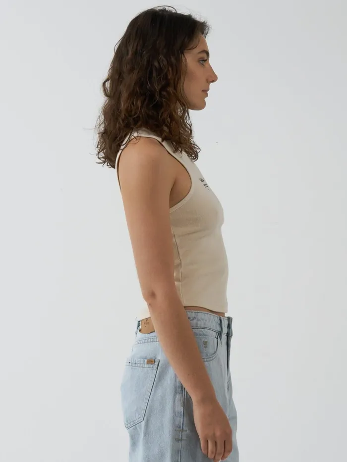 Womens Coordinates Curve Tank Unbleached Thrills Tops and Tees