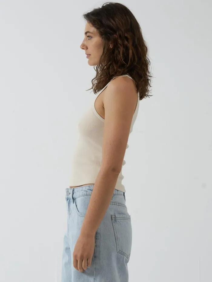 Womens Coordinates Curve Tank Unbleached Thrills Tops and Tees