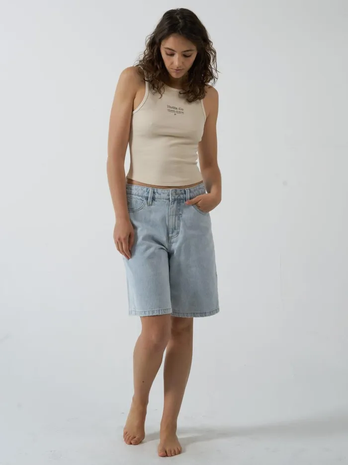 Womens Coordinates Curve Tank Unbleached Thrills Tops and Tees