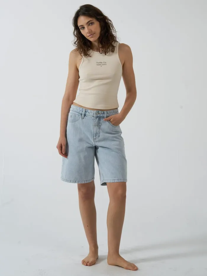 Womens Coordinates Curve Tank Unbleached Thrills Tops and Tees