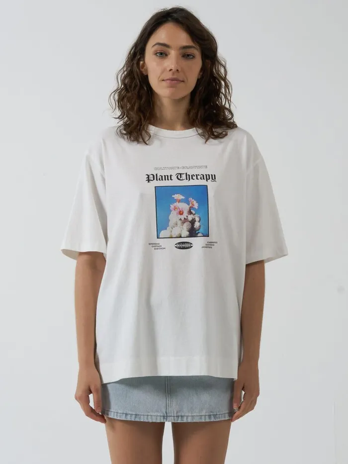 Womens Cultivate Gravitate Box Tee Powder Thrills Tops and Tees