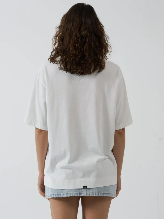 Womens Cultivate Gravitate Box Tee Powder Thrills Tops and Tees