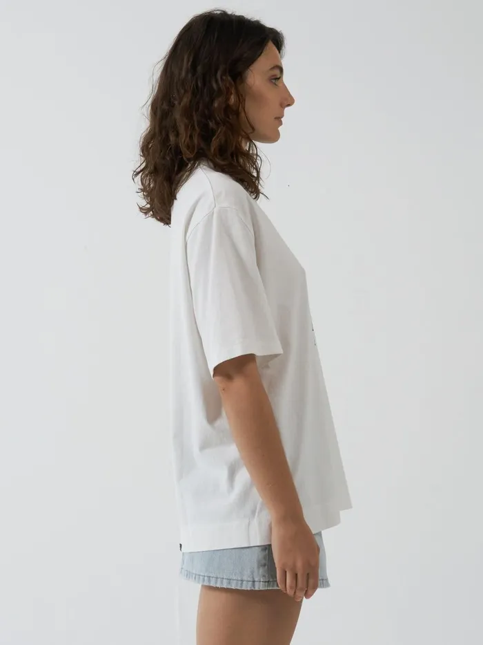 Womens Cultivate Gravitate Box Tee Powder Thrills Tops and Tees