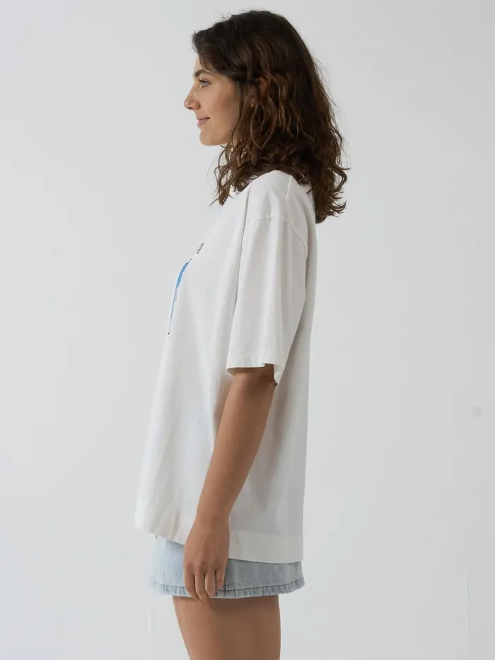 Womens Cultivate Gravitate Box Tee Powder Thrills Tops and Tees