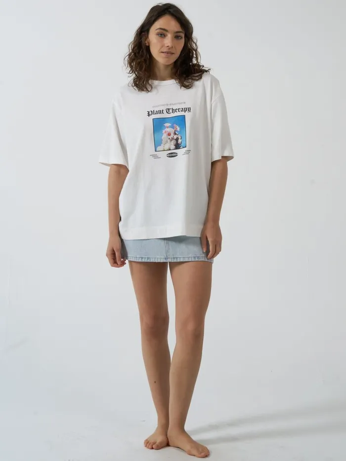 Womens Cultivate Gravitate Box Tee Powder Thrills Tops and Tees