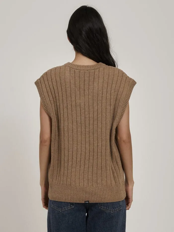 Womens Darcy Knit Vest Sand Thrills Sweaters and Fleece