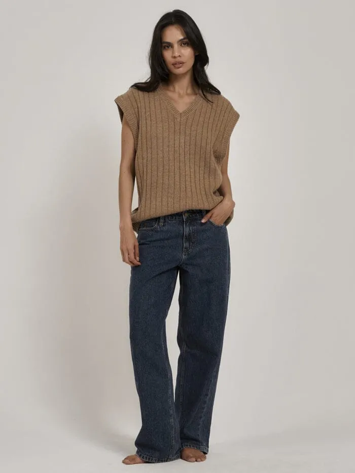 Womens Darcy Knit Vest Sand Thrills Sweaters and Fleece