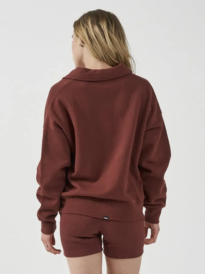 Womens Density Slouch Fleece Polo Port Thrills Tops and Tees