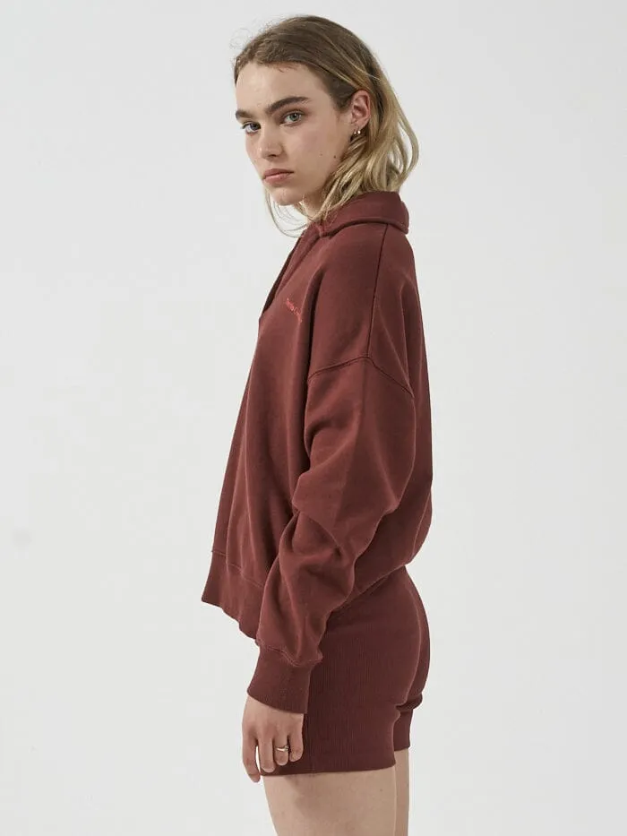 Womens Density Slouch Fleece Polo Port Thrills Tops and Tees