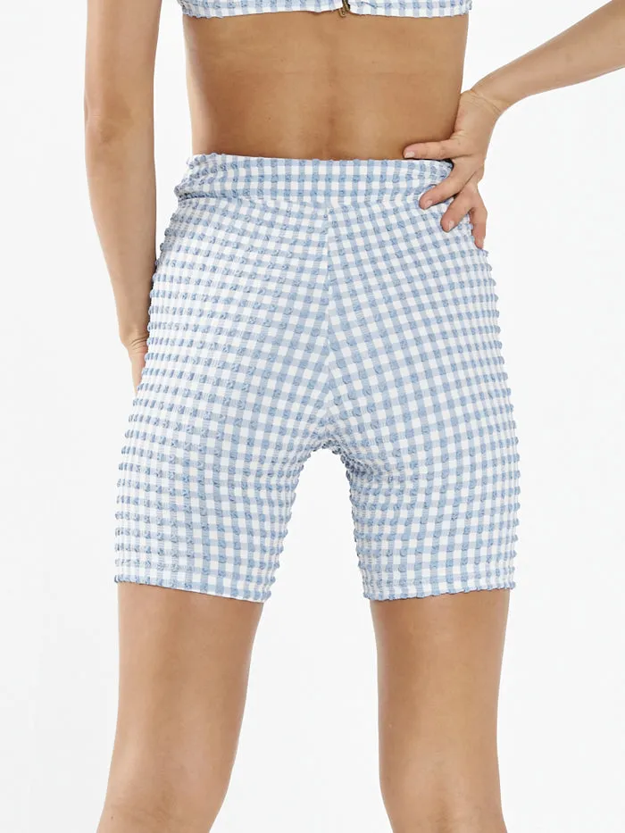 Womens Gigi Long Leg Bike Short Blue Thrills Shorts