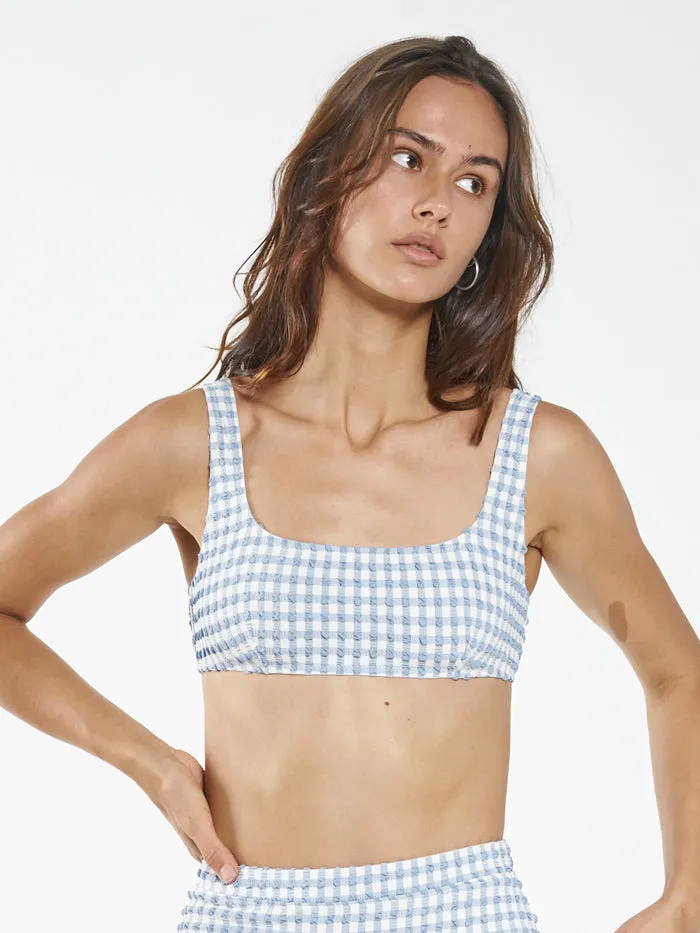 Womens Gigi Square Bikini Top Blue Thrills Swim