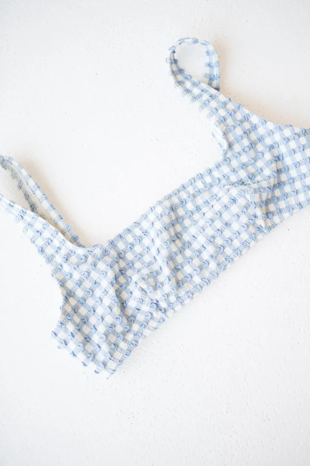 Womens Gigi Square Bikini Top Blue Thrills Swim