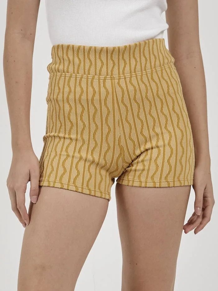 Womens Gravitation Bike Short Mineral Yellow Thrills Shorts