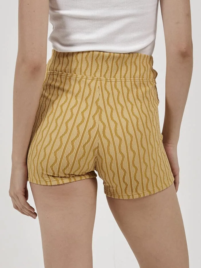 Womens Gravitation Bike Short Mineral Yellow Thrills Shorts