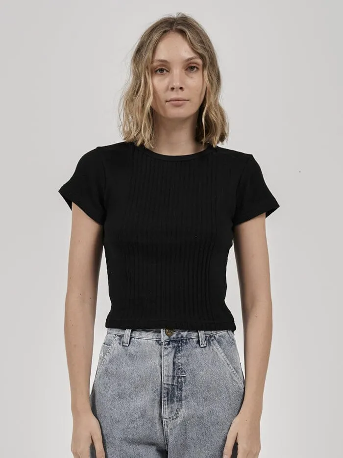 Womens Hard Yakka X Micro Tee Black Thrills Tops and Tees