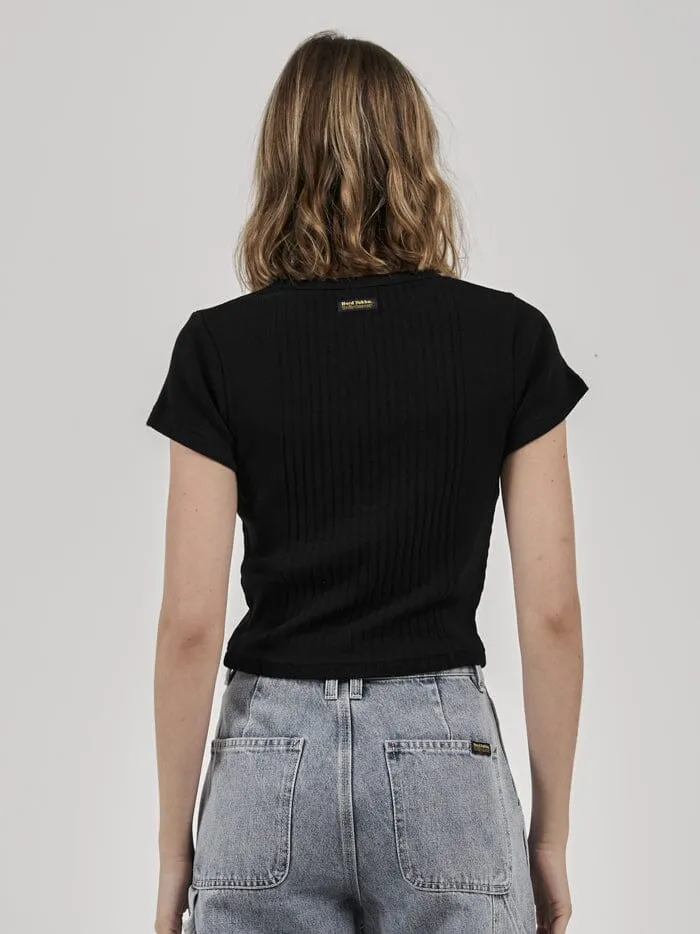 Womens Hard Yakka X Micro Tee Black Thrills Tops and Tees