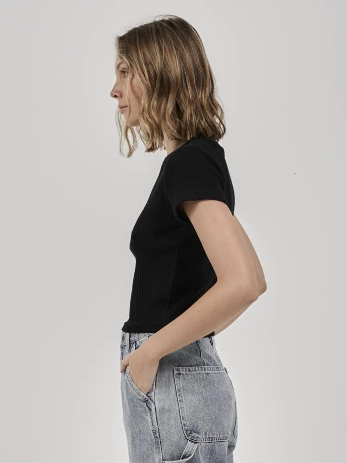 Womens Hard Yakka X Micro Tee Black Thrills Tops and Tees