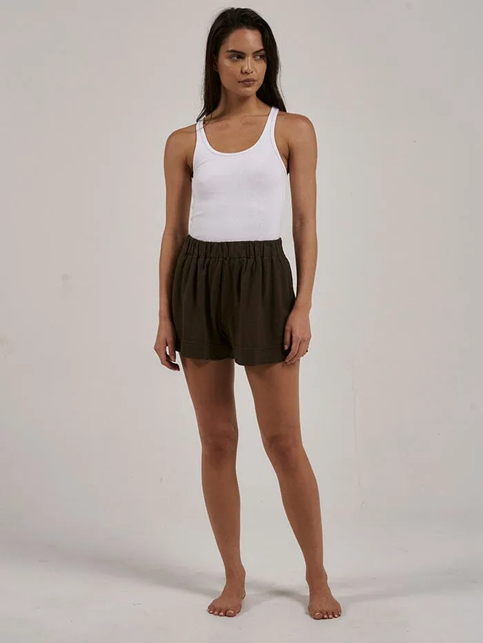Womens Hemp Mid Rise Short Tarmac Thrills Shorts