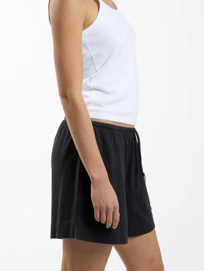 Womens Hemp Relax Short Black Thrills Shorts