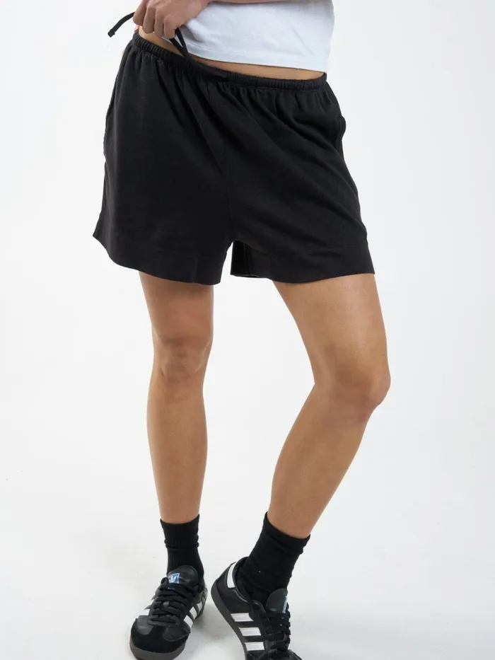 Womens Hemp Relax Short Black Thrills Shorts