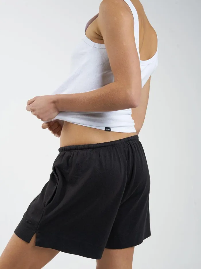Womens Hemp Relax Short Black Thrills Shorts