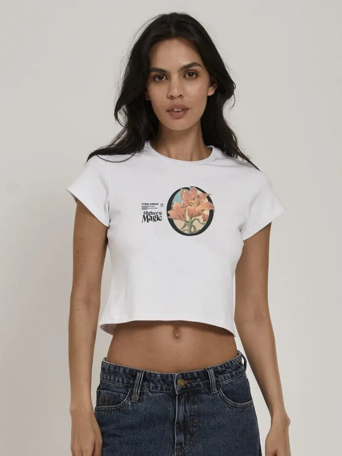 Womens Higher Magic Mini Tee White Thrills Tops and Tees