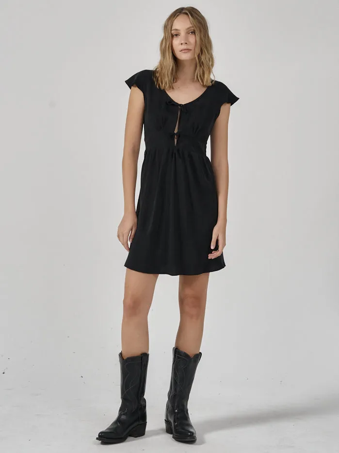 Womens Indra Mini Slip Dress Antique Black Thrills Dresses