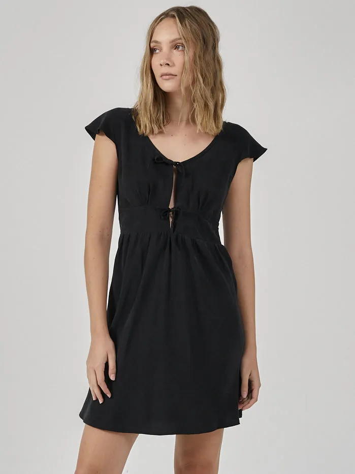 Womens Indra Mini Slip Dress Antique Black Thrills Dresses