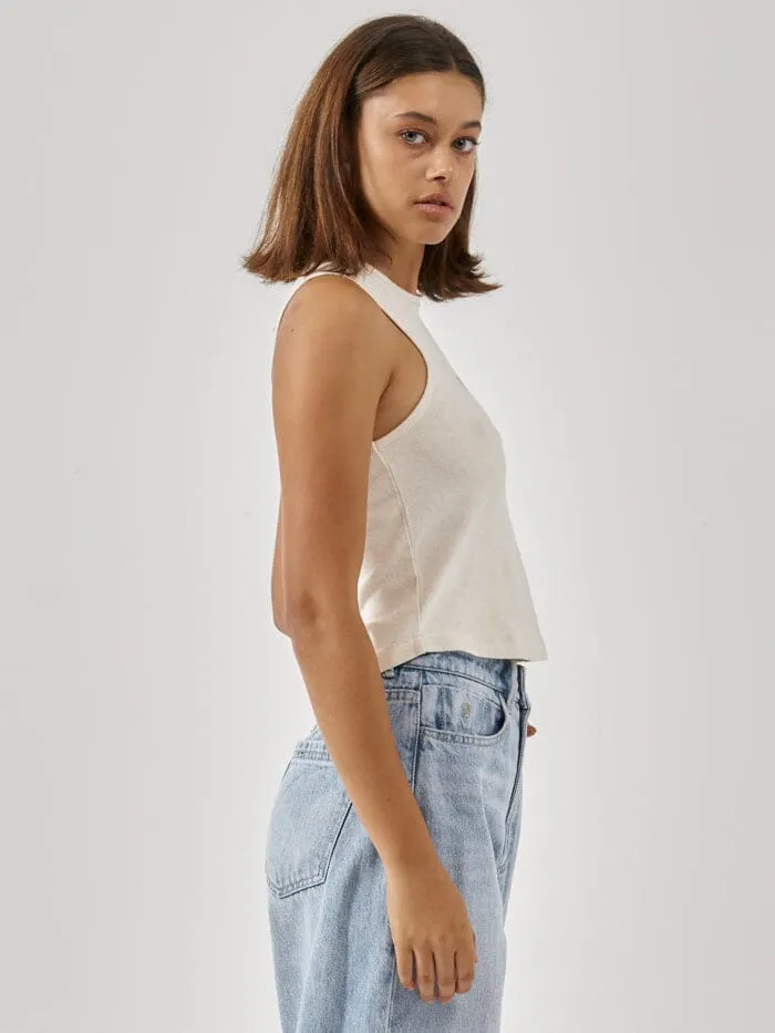 Womens Infinite Existence Hemp Curve Tank Unbleached Thrills Tops and Tees