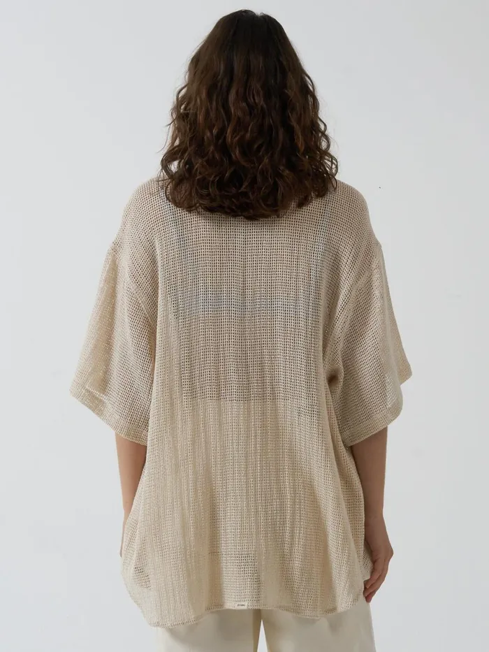 Womens Lattice Shirt Unbleached Thrills Tops and Tees
