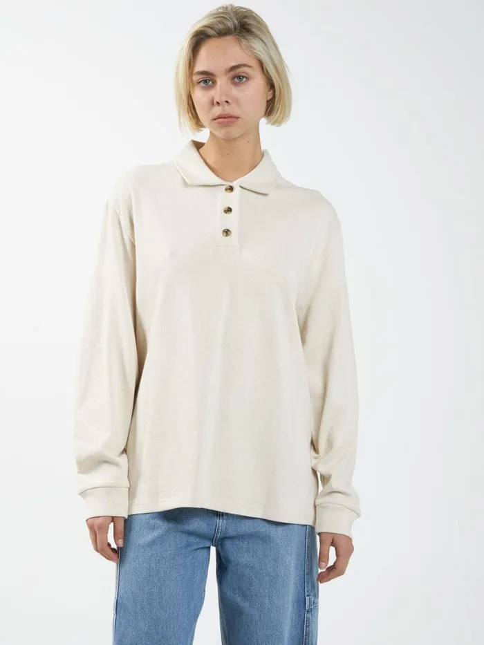 Womens Logan Rugby Polo Unbleached Thrills Tops and Tees