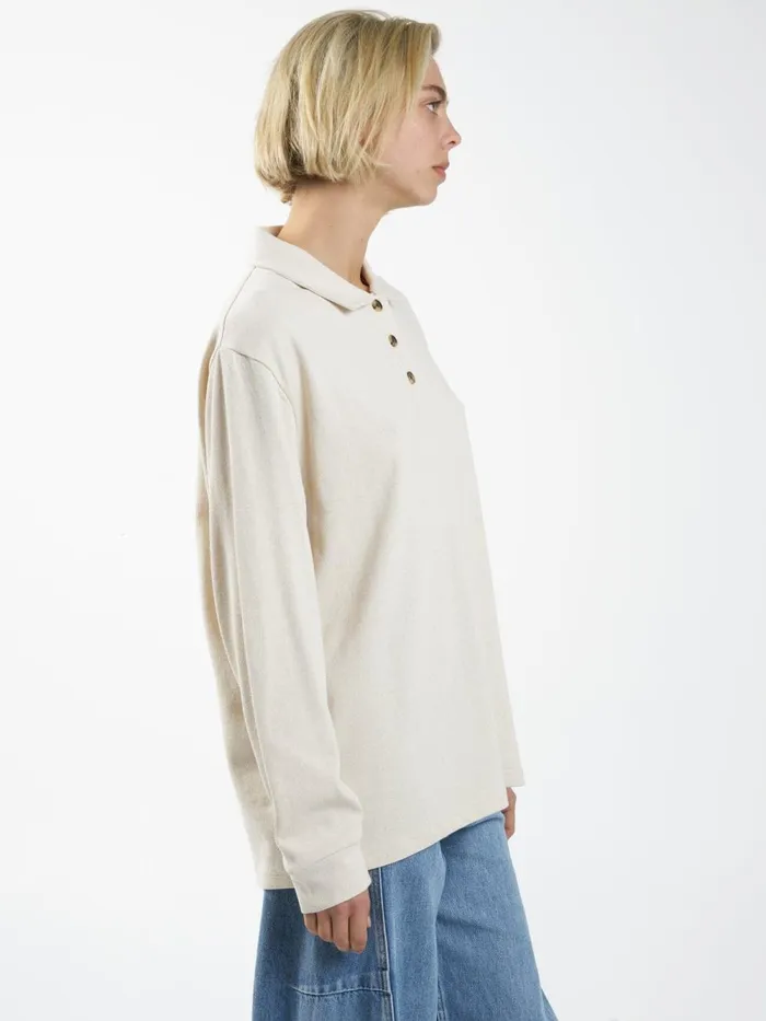 Womens Logan Rugby Polo Unbleached Thrills Tops and Tees