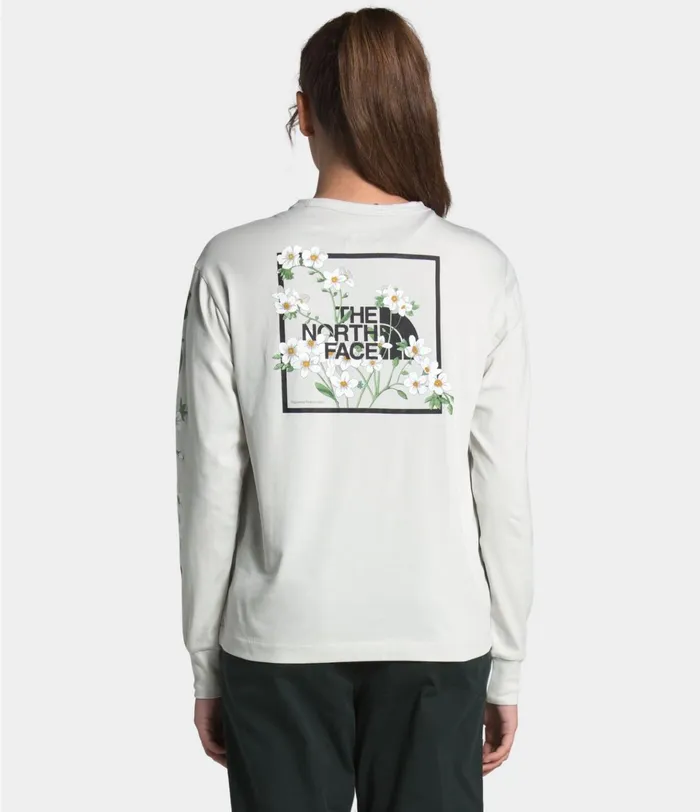 Womens Long Sleeve Himalayan Bottle Source Tee Light Tin Grey The North Face Casual Tops