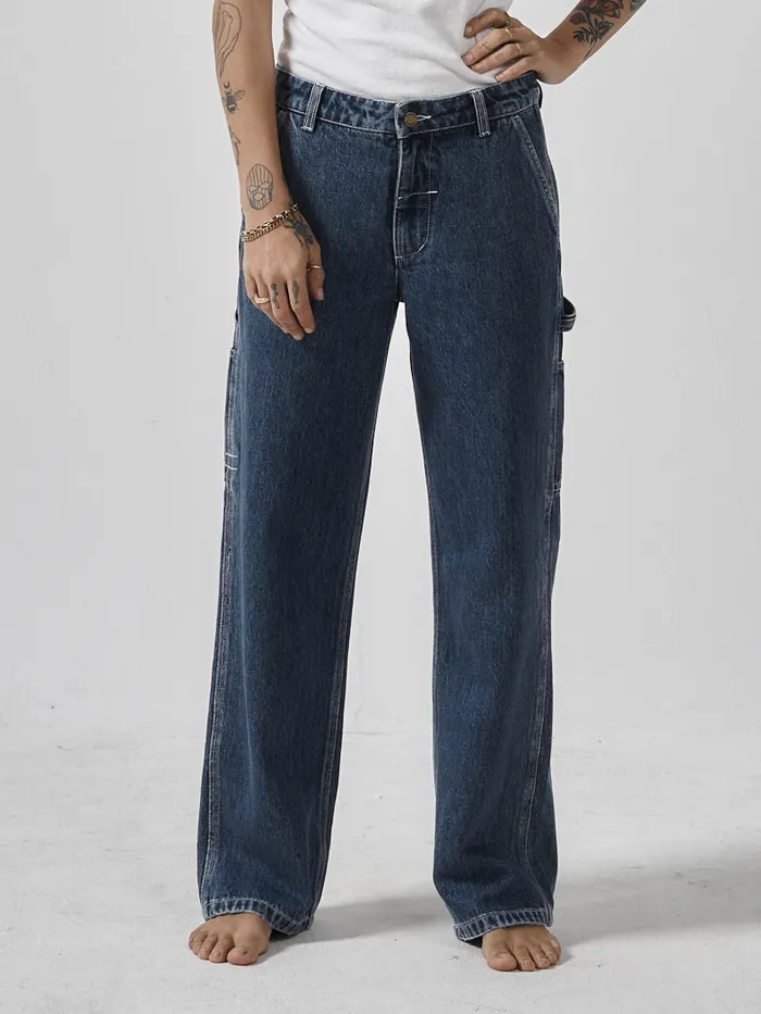 Womens Low Carpenter Jean Rinsed Blues Thrills Denim