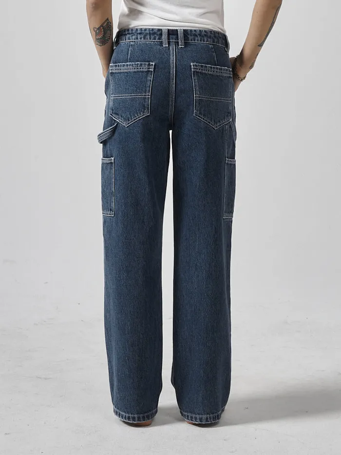 Womens Low Carpenter Jean Rinsed Blues Thrills Denim