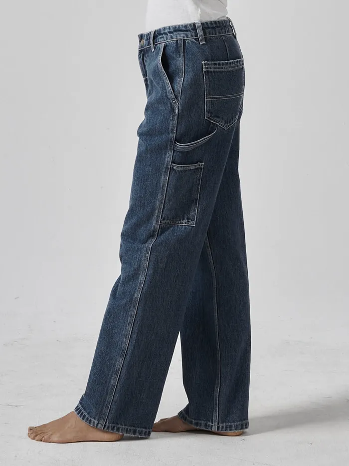 Womens Low Carpenter Jean Rinsed Blues Thrills Denim