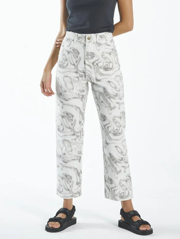 Womens Marbled Paradise Pant Tofu Thrills Pants