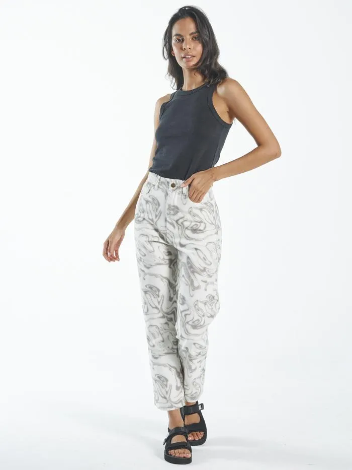 Womens Marbled Paradise Pant Tofu Thrills Pants